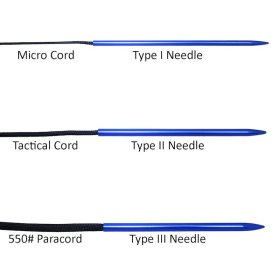 3 Different Size Blue Lacing Needles