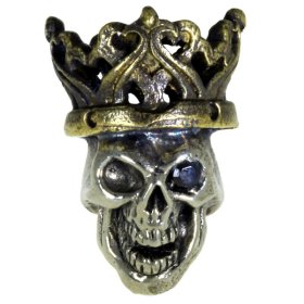 Cursed King in Brass/White Brass w/Black Onyx Eye (Black Patina Crown) by Covenant Everyday Gear